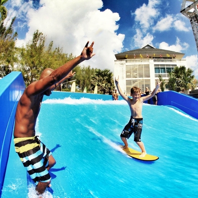 2명의 파도타는 사람을 위해 물 매력 Flowrider 물 탐 인공적인 파도타기를 하기