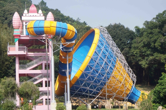 물 공원 장비 성숙한 큰 물 미끄럼 4 사람 타기