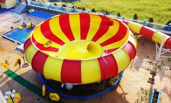 가족 게임 섬유유리 물 미끄럼 19m 고도 Waterpark 슈퍼볼, 물 공원을 위한 32*53m 건평