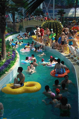 옥외 유원지 주문을 받아서 만들어지는 섬유유리 Waterpark 게으른 강물 공원/장비