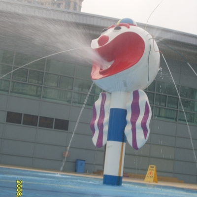 물 공원을 위한 3명 - 5명의 사람을 위한 섬유유리 어릿광대 살포 공원 장비 물 놀이 역
