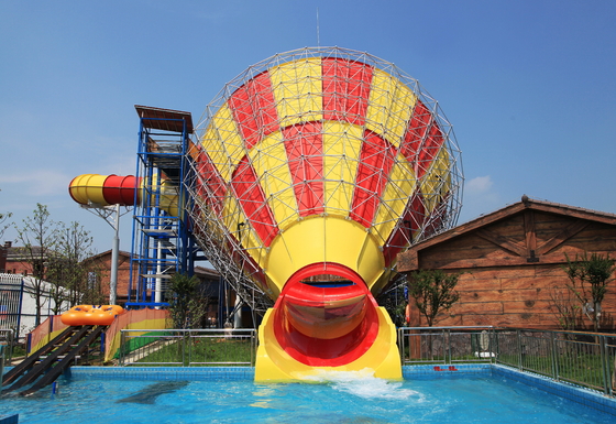 Super Tornado Water Fiberglass Slides For Pools Vison Waterparks Equipment Design