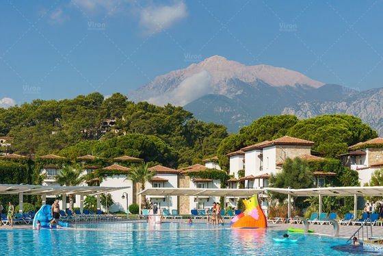 Swimming Pool Slide Wide Slide Water Slides For Hotel Aqua Park Fiberglass Material