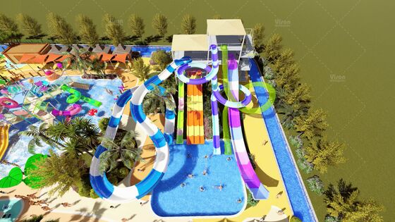 Water Park Fiberglass Super Swing Adult Kids Water Slides Group Slide
