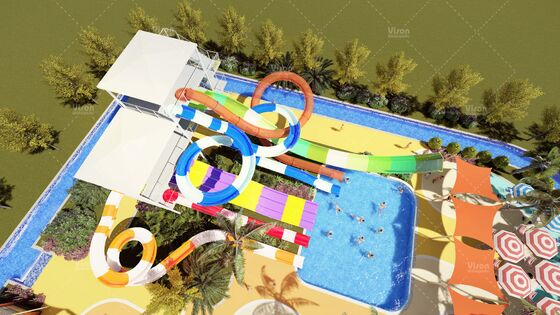 SpectraTower 6-in-1 다세대 슬라이드 복합 시설, 720r/h 용량, 42mx60m 바닥 공간
