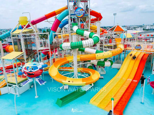 CE ISO Certified Aqua Playground with Customizable Water Play Themes, Safe Fun Interactive Slides, and Hot-Dip Galvanized Steel Columns