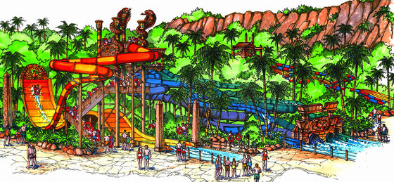 Waterpark 개념 설계, 물 공원은 디자인하고/주문을 받아서 만들어진 물 공원