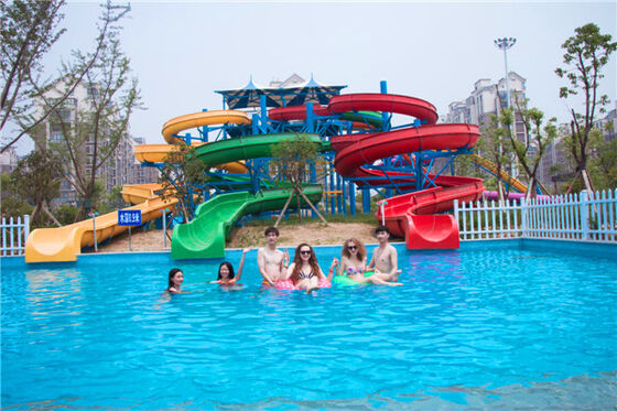 워터 파크용 다차선 맞춤형 나선 물 슬라이드 - SGS 감사 제조업체