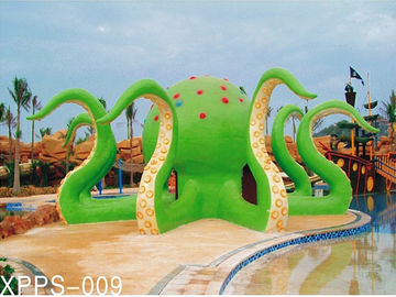 가족 휴양을 위한 다채로운 낙지 물 운동장 장비 6100*6100*5000