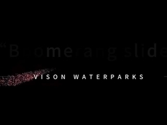 야외 맞춤형 물 슬라이드, 놀이공원 부메랑 2인용 물 슬라이드