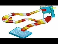 물공원에서 어린이 / 성인용 무지개 색의 스테인레스 스틸 유리섬유 워터 슬라이드